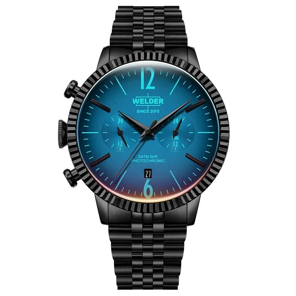 Welder Orologio Uomo WWRC512 – 45 Mm, Quadrante Turchese, Cinturino In Silicone Nero, Impermeabile 5 ATM - 2